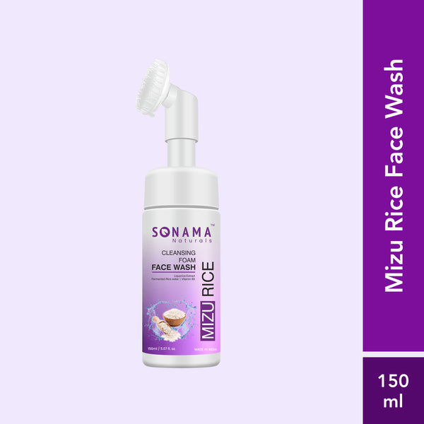 Mizu Rice Cleansing Foam Face Wash - Radiant Complexion, Naturally