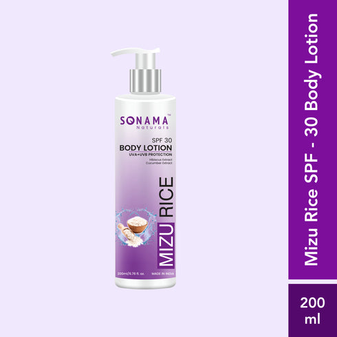 Mizu Rice SPF 30 Body Lotion For Deep Nourishment And Hydration