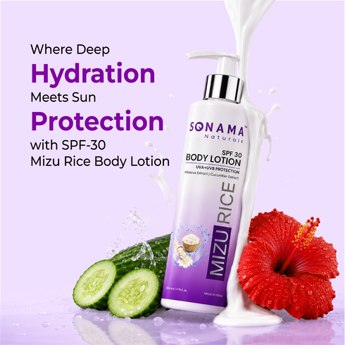 Mizu Rice SPF 30 Body Lotion For Deep Nourishment And Hydration
