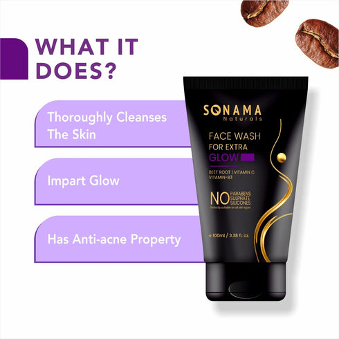 Sonama Naturals Double Glow Regimen: Face Wash For Extra Glow (Pack of 2)
