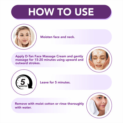 D-TAN Face Massage Cream (200GM) - Restore Radiance with Natural Oils