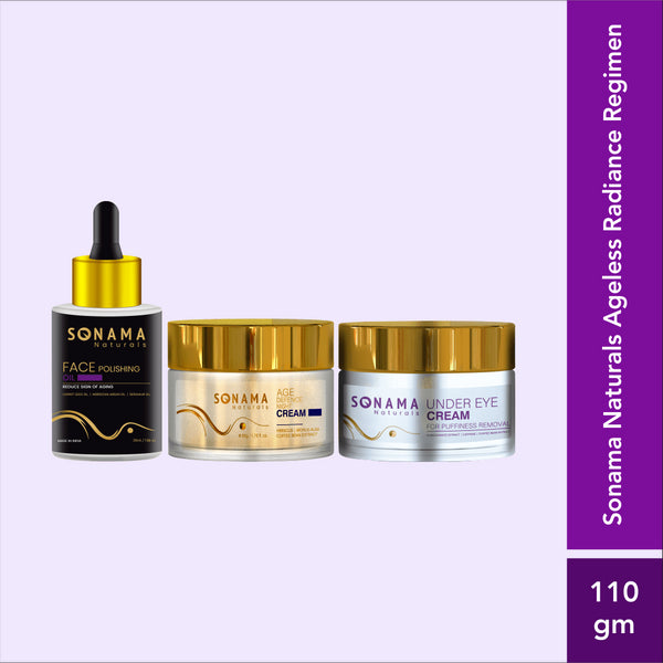 Sonama Naturals Ageless Radiance Regimen: Night Cream | Under Eye Cream | Face Oil