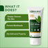 SONAMA Naturals Neem & Tulsi Face Wash tube with product benefits on a green background