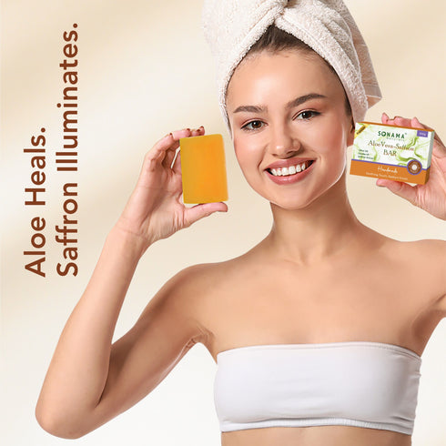 Aloe Vera Saffron Bar Skin Brightening Soap