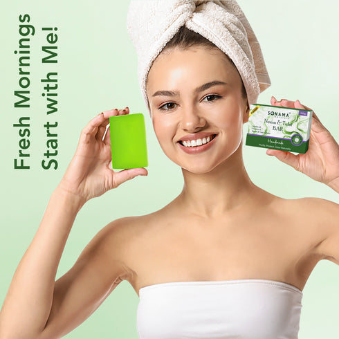 Neem & Tulsi Bar | Handmade Natural Cleanser for Skin