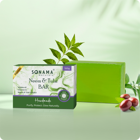 Neem & Tulsi Bar | Handmade Natural Cleanser for Skin