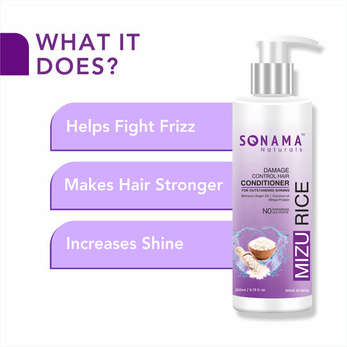 Revitalize and Shine: Mizu Rice Damage Control Hair Conditioner