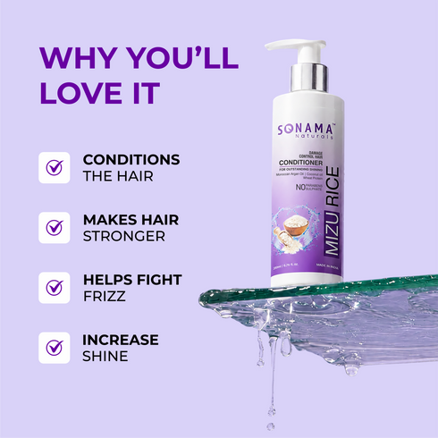 Revitalize and Shine: Mizu Rice Damage Control Hair Conditioner