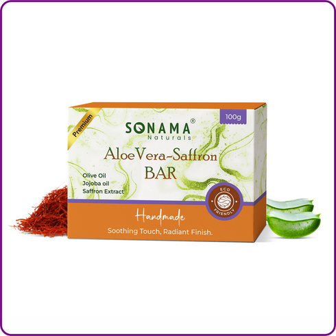 Aloe Vera Saffron Bar Skin Brightening Soap