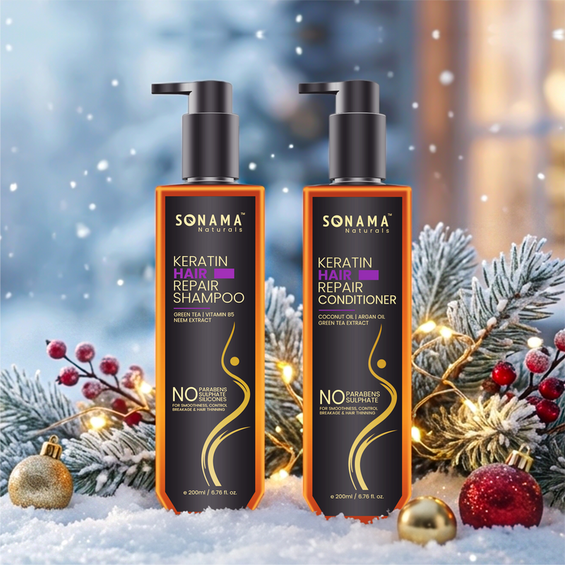 Sonama Silky Strength Regimen: Keratin Hair Care Shampoo | Conditioner Combo