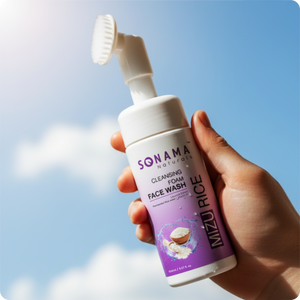 Mizu Rice Cleansing Foam Face Wash - Radiant Complexion, Naturally