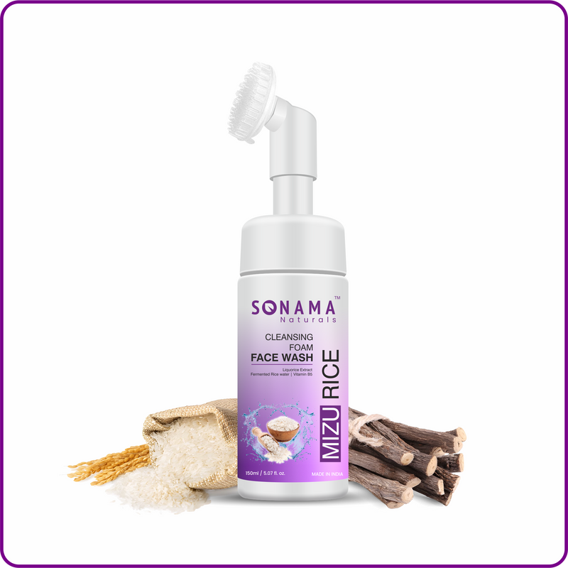 Mizu Rice Cleansing Foam Face Wash - Radiant Complexion, Naturally